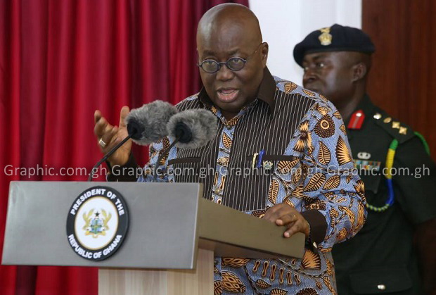 President Akufo-Addo speaking at the event